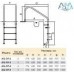 Лестница 4 ступени AquaViva Overflow 415 AISI-304 (AQ-OF-4)