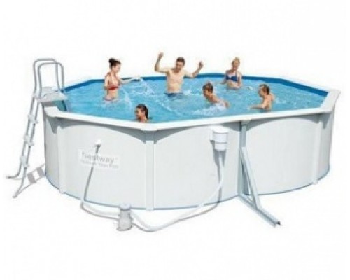 Стальной овальный бассейн Hydrium Oval Pool Set 500х360х120см, 16296л, фил-насос 3028л/ч, лестница, Bestway, 56294 BW