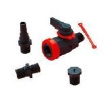 Кран лабораторный PRAHER PN10 ВР 1/4", НР 1/4"BSP, с аксессуарами (EPDM, PTFE)