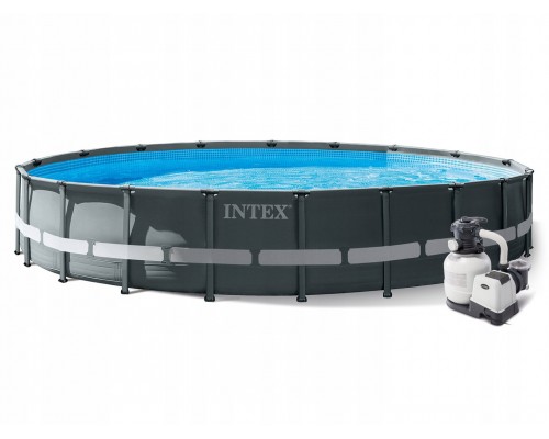Каркасный бассейн Ultra XTR Frame 610х122см, 30079л, песч.фил.-нас. 7900л\ч, лестница, тент, подст., Intex, 26334
