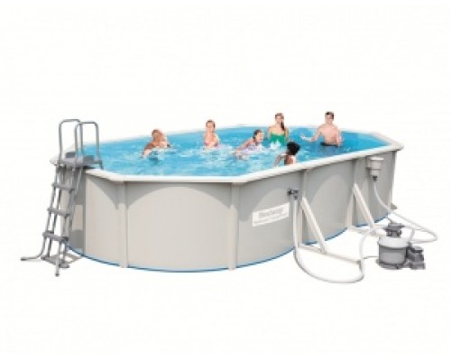 Стальной овальный бассейн Hydrium Oval Pool Set 610х360х120см, 19929л, фильтр-насос 5678л/ч, лестн, Bestway, 56371 BW