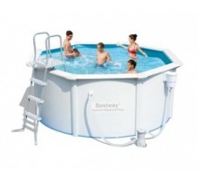 Стальной бассейн Hydrium Pool Set 360х120см, 10990л, фильтр-насос 2006л/ч, лестница, Bestway, 56292 BW