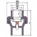 Обрат.клапан 1-муфтовый подпружиненный ПВХ 1,0 МПа d_50