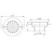 Слив переливного лотка, из нержавеющей стали AISI 316L плитка/мозаика Аквасектор (АС 08.001/L)