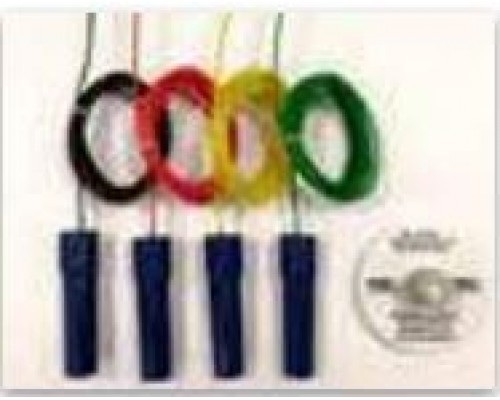 Комплект электродов, 4 штук из нержавеющей стали V2A Кабель различных цветов, 3 м (303.000.0113)
