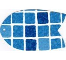 Пленка ПВХ для бассейна Elbe Supra Mosaic Blue / Синяя мозаика 1,65х25 (2001177 / 1123/01)