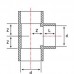 Тройник 90 ПВХ  Ø 140мм 1,6 МПа