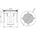 Заборник воды плитка/мозаика Xenozone с сетчатой  крышкой (165 мм) (ВЗ.620.3)